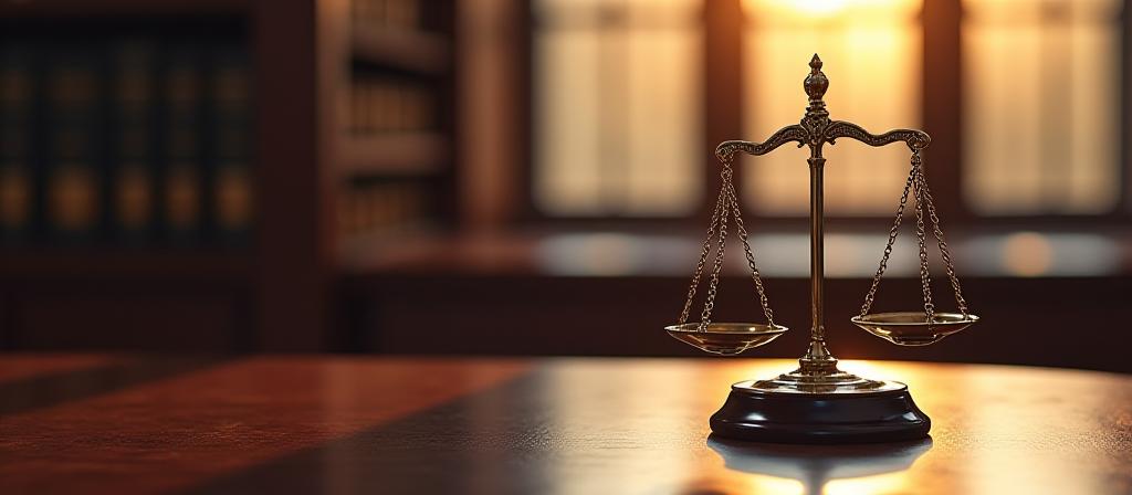 Legal scales of justice providing a balanced perspective